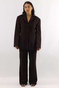 Deep bordeaux suit