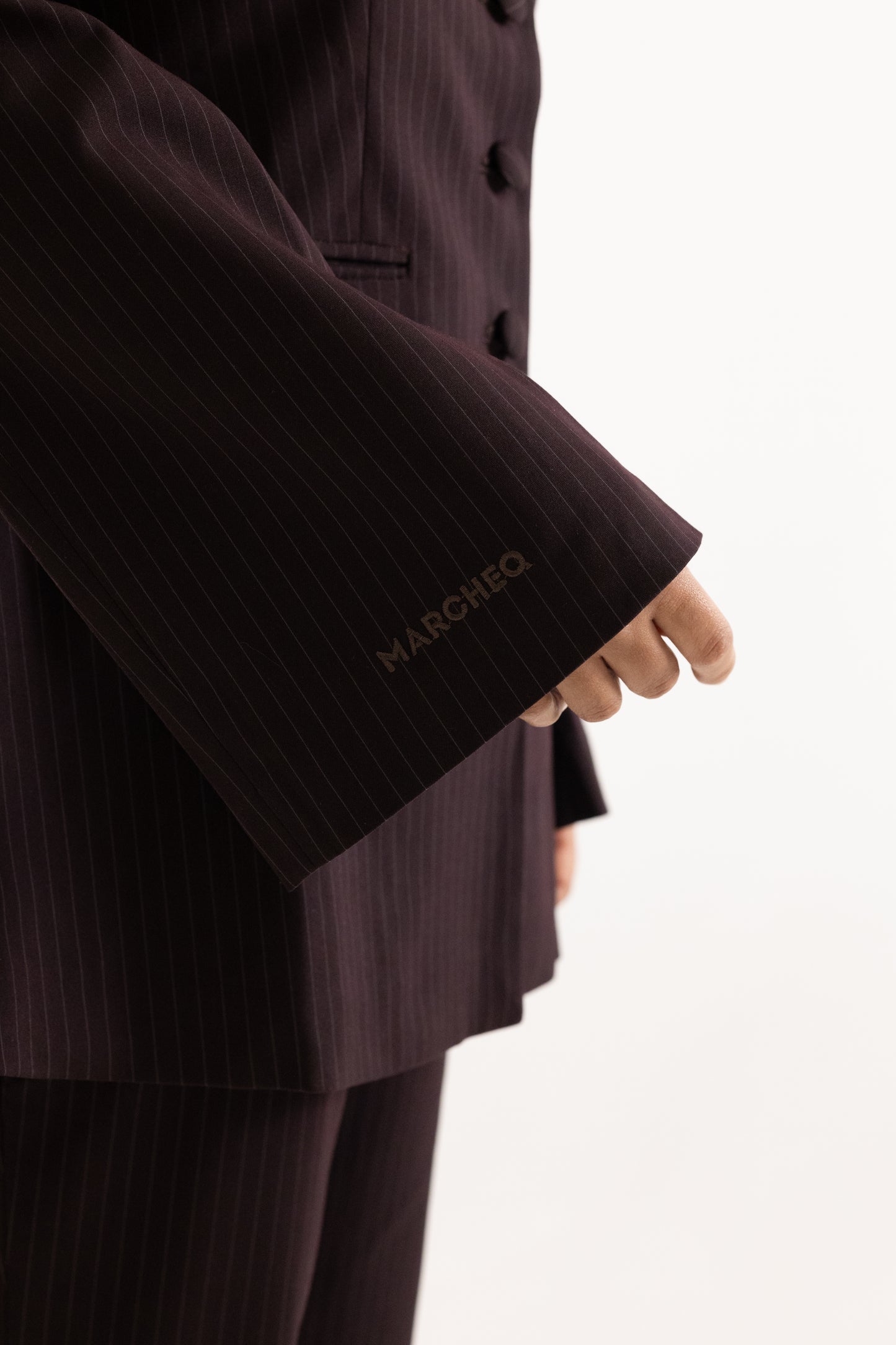 Deep bordeaux suit