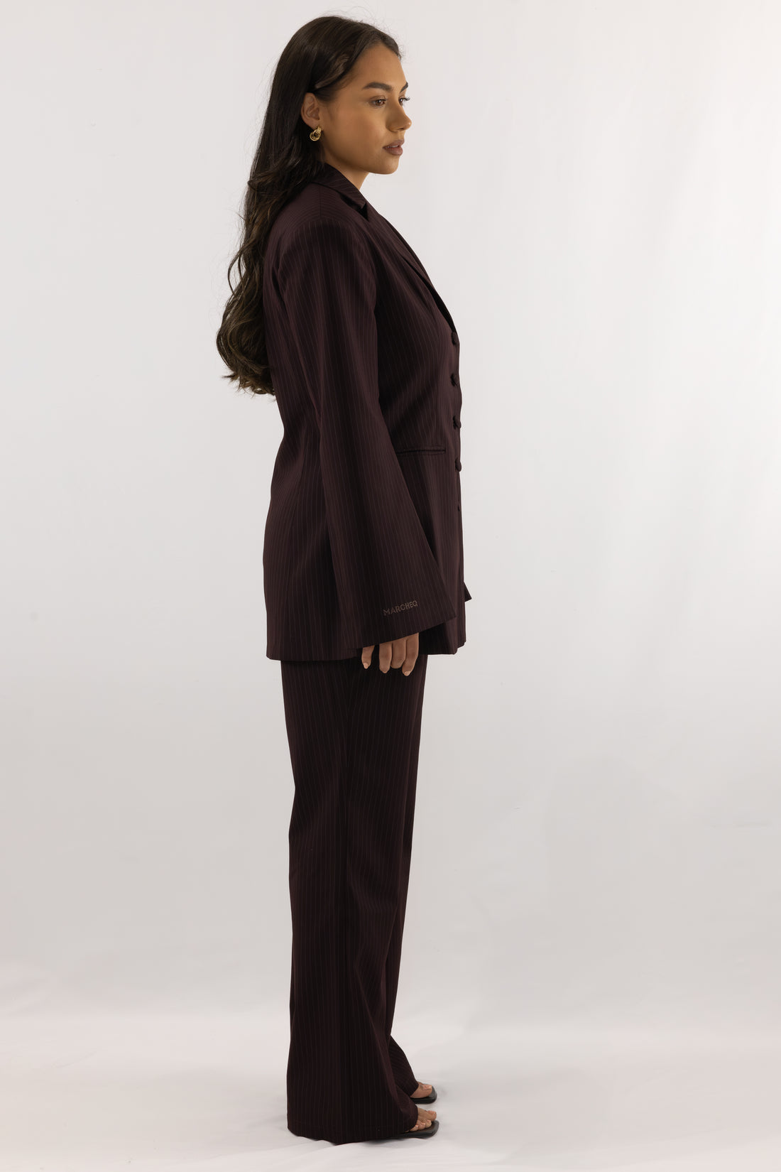 Deep bordeaux suit