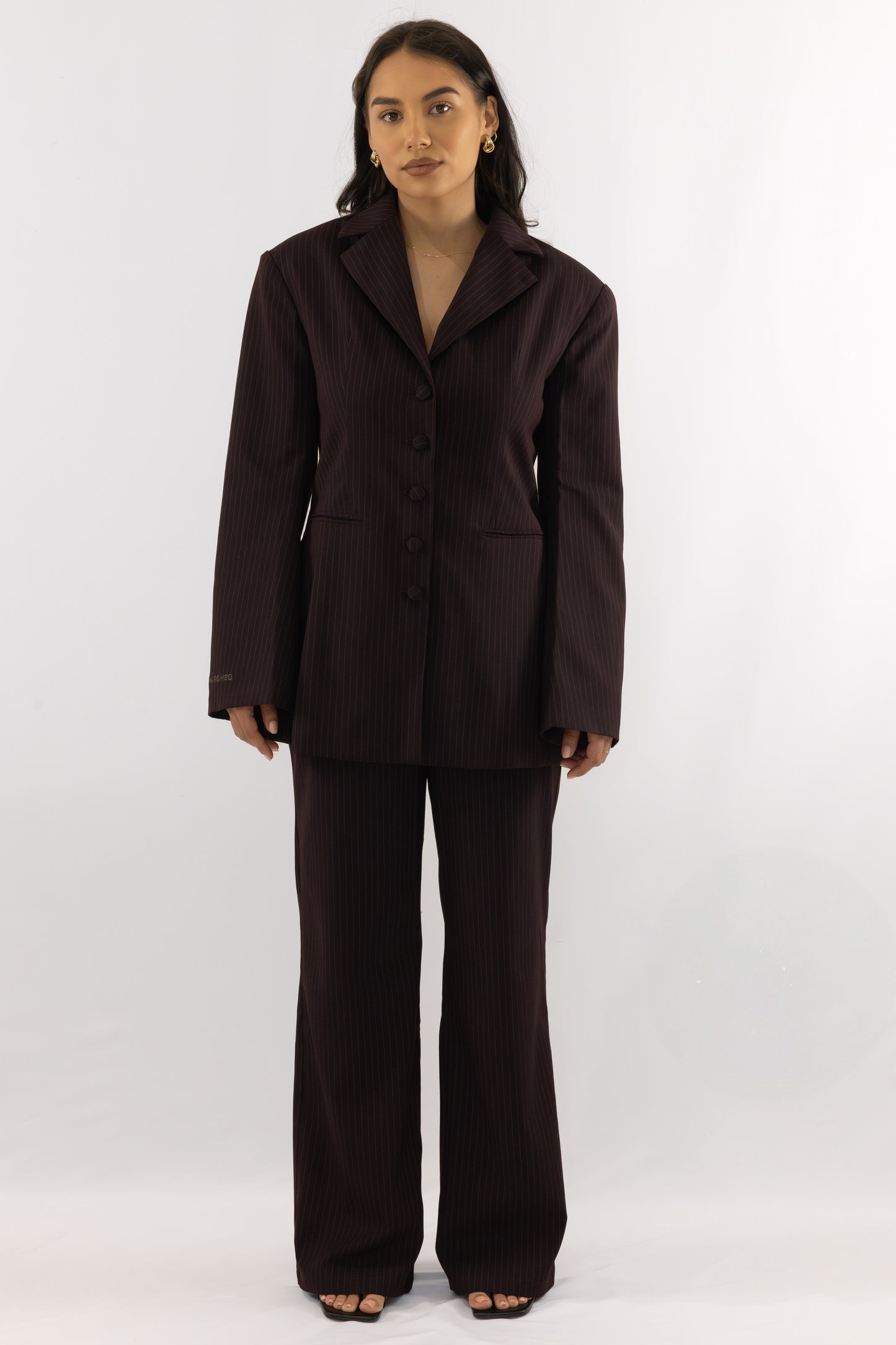 Deep bordeaux suit