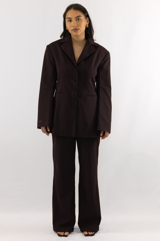 Deep bordeaux suit