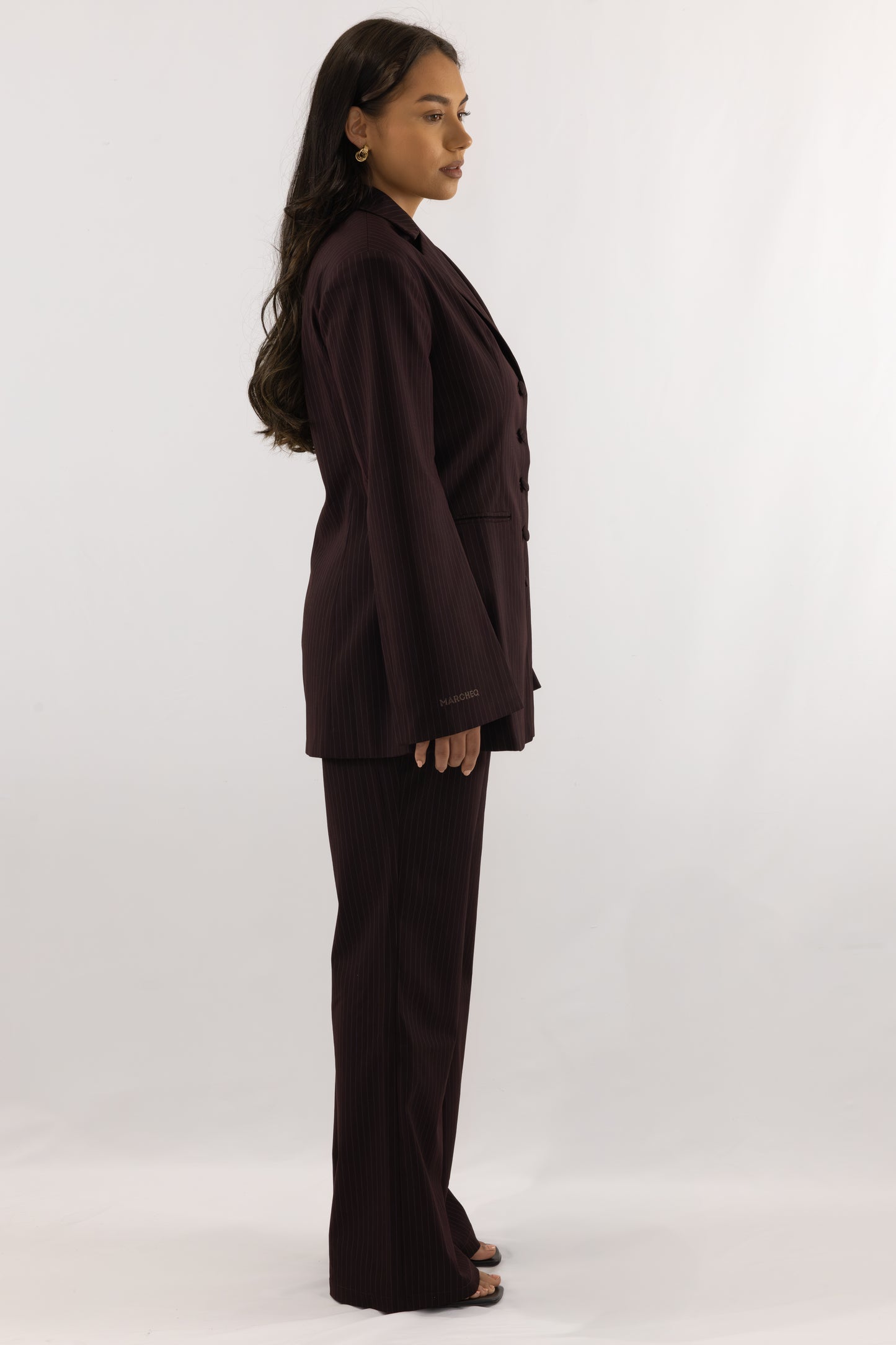 Deep bordeaux suit