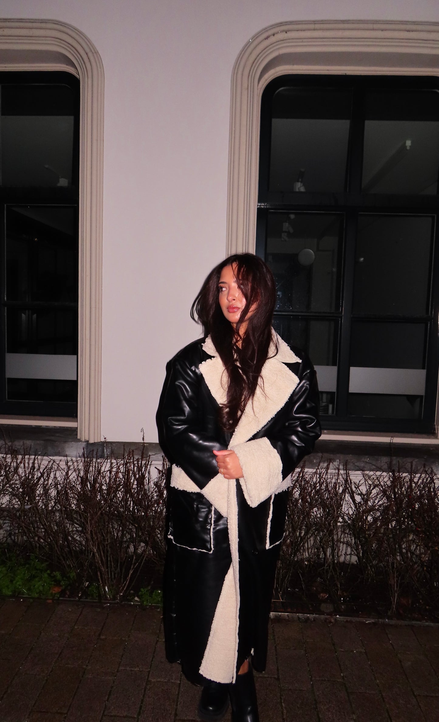 MIDNIGHT SHEARLING COAT