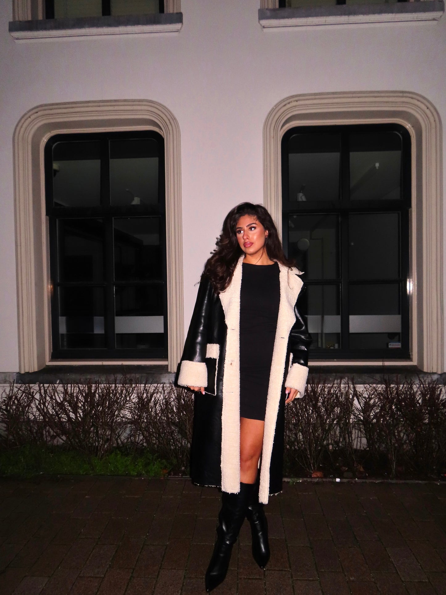 MIDNIGHT SHEARLING COAT