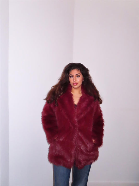 BORDEAUX FUR COAT