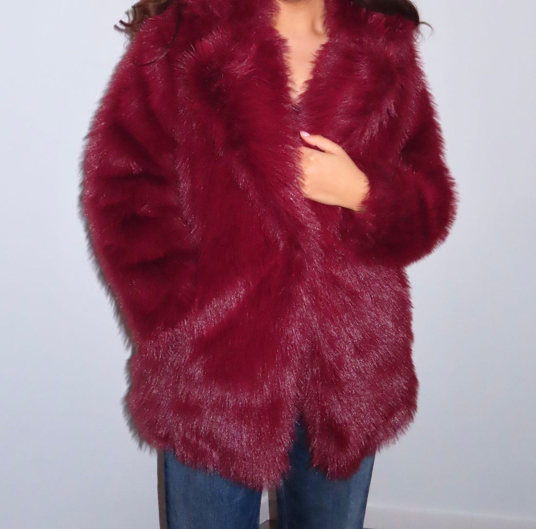BORDEAUX FUR COAT
