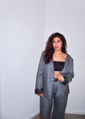 PINSTRIPE LACE BLAZER